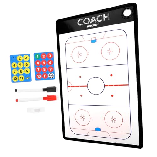 GOOHOCHY 1 Satz Trainer Bord Board-kit Abwischen Basketball-strategietafel Baseball-klemmbrett Spielbrett Puck-strategietafel Hockeybrett Sport-Coaching-Board Konkurrenzangebot Weiß PVC von GOOHOCHY