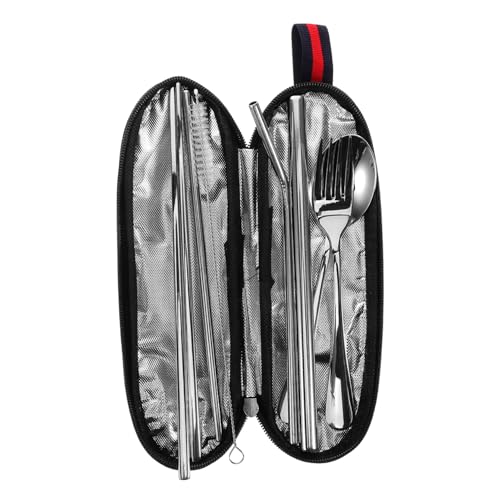 GOOHOCHY 1 Set Camping Utensilien Set Tragbares Edelstahl Geschirr Wiederverwendbares Reise Für Outdoor Abenteuer Und Picknicks von GOOHOCHY