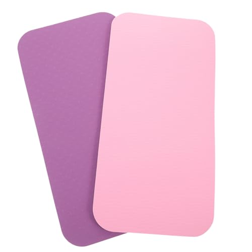 GOOHOCHY 2St Bauchradmatte Kissen Yoga Pads kniend gymnastikmatten Gymnastics mat Training geräte Fitness Equipment Fitness Matte Gym mat Hochrückfederndes Polster bequemer Knieschoner TPE von GOOHOCHY