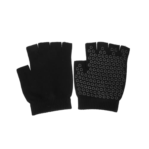 GOOHOCHY Anti Rutsch Fitness Handschuhe Für Damen Yogahandschuhe Halb Finger Atmungsaktiv Ideal Für Gymnastik Und Workout Fitness Zubehör von GOOHOCHY