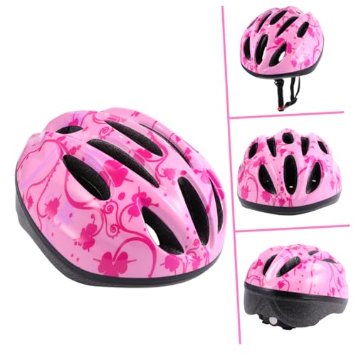 GOOHOCHY Kinderhelm Radfahren Roller Rollschuhlaufen Schutzhelm Für Jungen Mädchen Kinder Fahrradhelm Rosa Kleeblatt Schutzausrüstung Für Outdoor Aktivitäten von GOOHOCHY