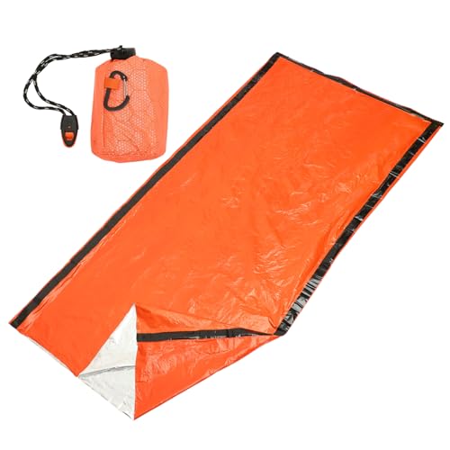 GOOHOCHY Notfall PE Schlafsack Mit Tragetasche Ultraleichter Überlebensschlafsack Für Outdoor Aktivitäten Kompakt Und Vielseitig Für Camping Wandern Und Notfälle von GOOHOCHY