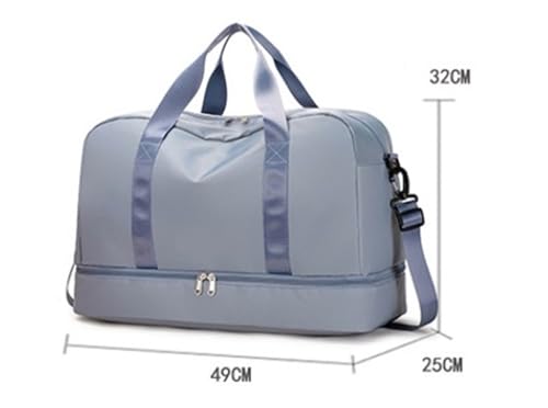 Handgepäck Tasche Sporttasche Weekender-Taschen Für Damen, 19-Zoll-Sport-Reisetasche Mit Mehreren Taschen Und Schuhfach Übernachtungstasche(F) von GOOPEEG