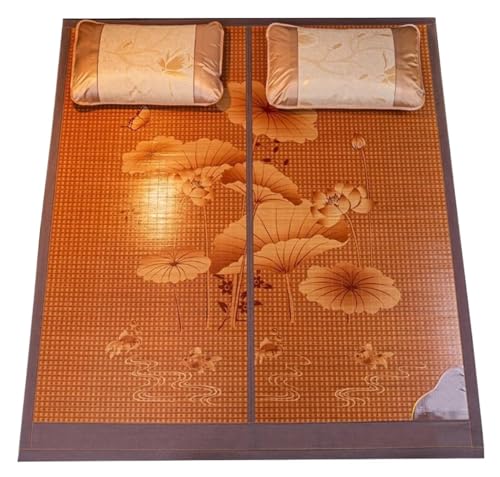 Sommer-Schlafmatte, Sommer-Schlafmatte Aus Bambus, Kühlende Matratzenauflage, Zusammenklappbar, Für Einzel- Und Doppelbett Sommerbettwäsche(0.9 * 1.9M/35 * 74in) von GOOPEEG