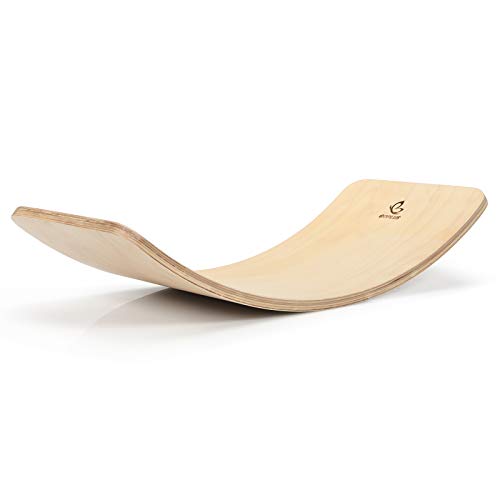 GOPLUS Balance Board Holz, Kurviges Board mit Filzunterseite, Balancierbrett für Kinder und Erwachsene, 90 cm x 30cm GOPLUS Balance Board Holz, Kurviges Board mit Filzunterseite, Balancierbrett für Kinder und Erwachsene, 90 cm x 30cm von GOPLUS