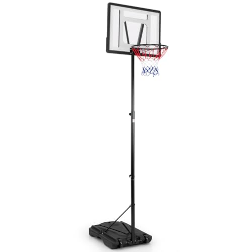 GOPLUS Basketballkorb Outdoor, Korbhöhe von 172 bis 305 cm verstellbar, Basketballkorb mit Ständer, Basketball Ständer tragbar mit Rollen, Basketball Hoop für Kinder Jugendliche Erwachsene GOPLUS Basketballkorb Outdoor, Korbhöhe von 172 bis 305 cm verstellbar, Basketballkorb mit Ständer, Basketball Ständer tragbar mit Rollen, Basketball Hoop für Kinder Jugendliche Erwachsene von GOPLUS