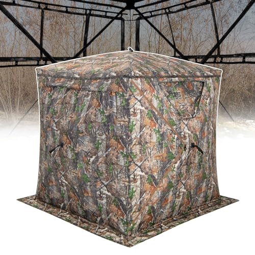 GOPLUS Jagdzelt, Camouflage Tarnzelt mit 270 Grad Einwegsicht für 2-3 Personen, tragbares Pop up Zelt mit Tragetasche, Tarnversteck für die Jagd, Naturfotografie & Tierbeobachtung GOPLUS Jagdzelt, Camouflage Tarnzelt mit 270 Grad Einwegsicht für 2-3 Personen, tragbares Pop up Zelt mit Tragetasche, Tarnversteck für die Jagd, Naturfotografie & Tierbeobachtung von GOPLUS