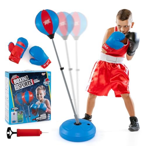 GOPLUS Punchingball Höhenverstellbar, Standbox, Fightball Set, Punch Boxen Set inkl. Boxhandschuhe und Handpumpe, Base zum Befüllen mit Wasser oder Sand,Boxsack für Kinder und Erwachsene GOPLUS Punchingball Höhenverstellbar, Standbox, Fightball Set, Punch Boxen Set inkl. Boxhandschuhe und Handpumpe, Base zum Befüllen mit Wasser oder Sand,Boxsack für Kinder und Erwachsene von GOPLUS
