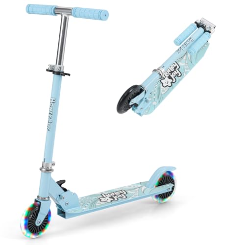GOPLUS Scooter Kinder ab 3 Jahren, Cityroller aus Aluminium bis zu 50kg, Kickscooter mit LED Rädern & Hinterradbremse, Tretroller klappbar & höhenverstellbar für Mädchen Jungen (Hellblau) GOPLUS Scooter Kinder ab 3 Jahren, Cityroller aus Aluminium bis zu 50kg, Kickscooter mit LED Rädern & Hinterradbremse, Tretroller klappbar & höhenverstellbar für Mädchen Jungen (Hellblau) von GOPLUS