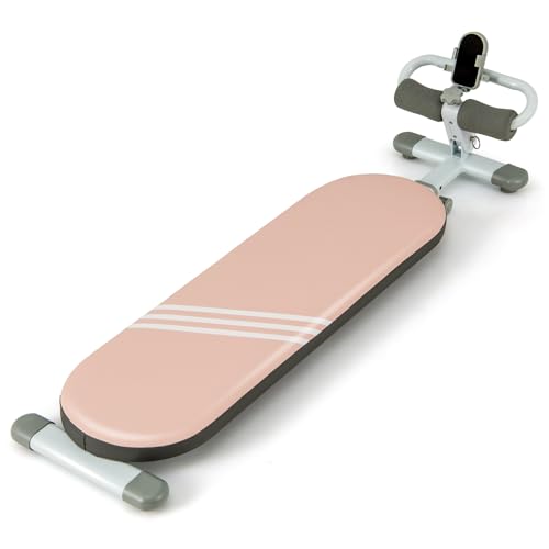 GOPLUS Sit Up Bank, Flachbank Hantelbank verstellbar 120-137cm, Bauchbank Trainingsbank Fitness Bank mit Beinfixierung für 14-18, 150kg Belastbarkeit, Handyhalterung, Bauchtrainer für Zuhause, Rosa GOPLUS Sit Up Bank, Flachbank Hantelbank verstellbar 120-137cm, Bauchbank Trainingsbank Fitness Bank mit Beinfixierung für 14-18, 150kg Belastbarkeit, Handyhalterung, Bauchtrainer für Zuhause, Rosa von GOPLUS