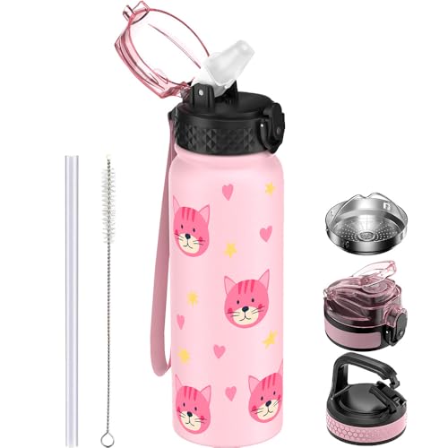 GOPPUS 600ml/20oz Edelstahl Wasserflasche mit Strohhalm Trinkflasche Sport Thermosflasche Auslaufsicher Flasche Water Bottle with Straw Thermoflasche Geeignet BPA-frei Trinkflasche GOPPUS 600ml/20oz Edelstahl Wasserflasche mit Strohhalm Trinkflasche Sport Thermosflasche Auslaufsicher Flasche Water Bottle with Straw Thermoflasche Geeignet BPA-frei Trinkflasche von GOPPUS