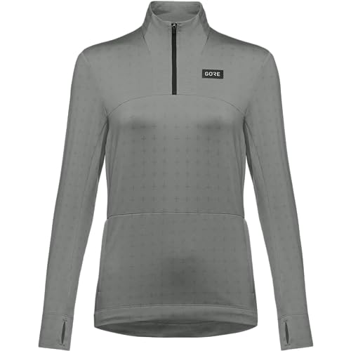 GORE WEAR Damen Everyday Thermo 1/4-zip T-Shirt, Gray, 36 EU von GORE WEAR