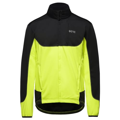 GORE WEAR C5 Herren Fahrrad-Jacke GORE WINDSTOPPER, L, Schwarz/Neon-Gelb von GORE WEAR