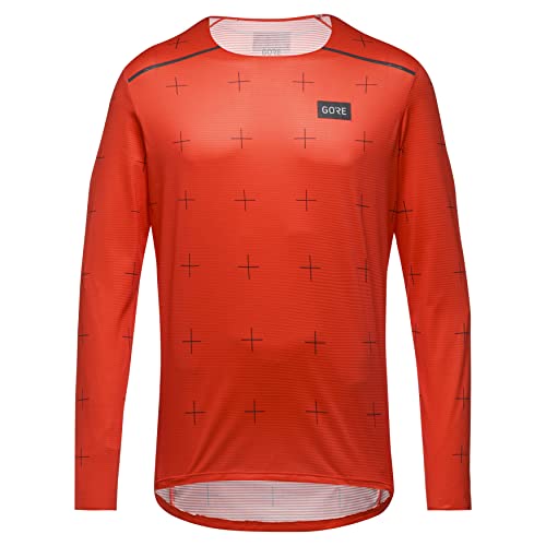 GORE WEAR Herren Contest Langärmeliges Shirt, Rot, M EU von GORE WEAR