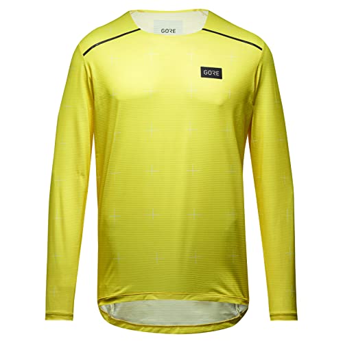 GOREWEAR Contest Langarm Shirt Herren, Washed Neon Yellow, S von GORE WEAR