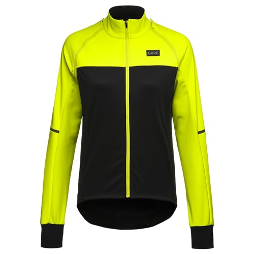 GORE WEAR Damen Fahrrad-Jacke Phantom, GORE-TEX INFINIUM, Black/ Neon Yellow, S/38 EU von GORE WEAR