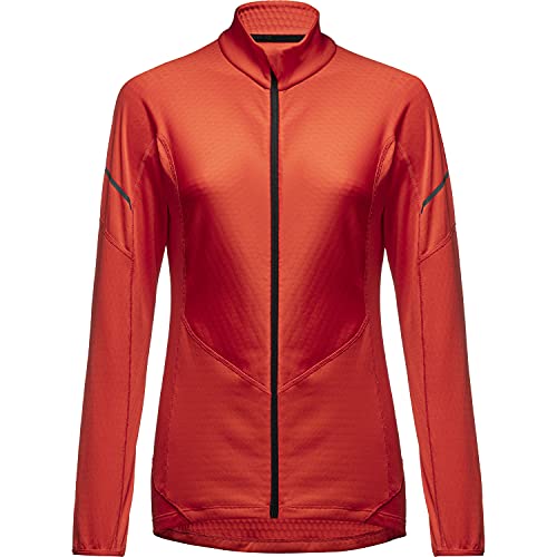 GORE WEAR Damen Thermo Langarm-Shirt mit Reißverschluss, Multisport, 40, Feuerrot von GORE WEAR