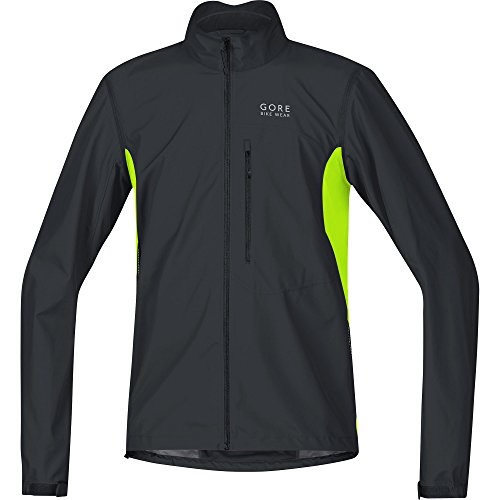 GORE WEAR Herren Element Windstopper Active Shell Zip-Off Jacke, Schwarz/Neon Gelb, S von GORE WEAR