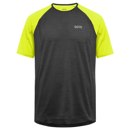 GORE WEAR Herren R5 Shirt', Black/Neon Yellow, M EU von GORE WEAR