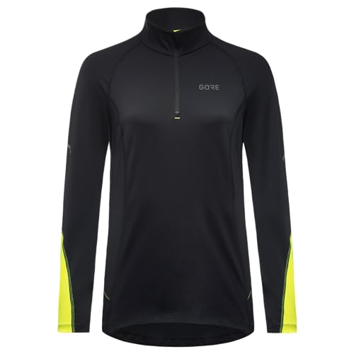 GORE WEAR Damen Mid Zip Shirt Langarm, Black/Neon Yellow, 38 EU GORE WEAR Damen Mid Zip Shirt Langarm, Black/Neon Yellow, 38 EU von GORE WEAR