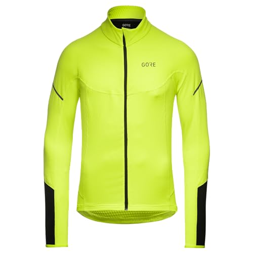 GORE WEAR Herren Thermo Zip Shirt Langarm, Neon Yellow/Black, S EU von GORE WEAR