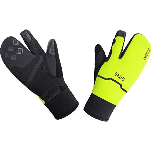 GORE WEAR Thermo Split Handschuhe, GORE-TEX INFINIUM, 10, Schwarz/Neon-Gelb von GORE WEAR