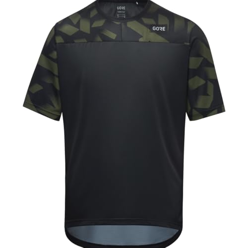 GORE WEAR Herren Trailkpr Daily Hemd, Black/Utility Green, L EU von GORE WEAR