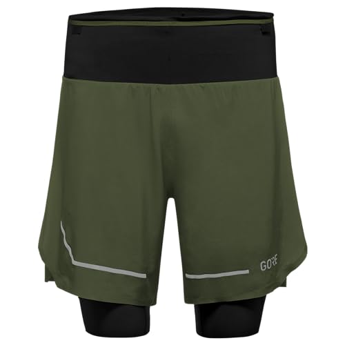 GORE WEAR Herren Ulitmate 2in1 Shorts, Utility Grün, L EU von GORE WEAR