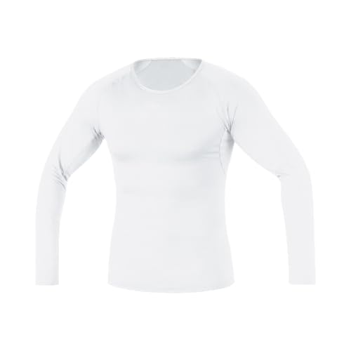 GORE Wear Atmungsaktives Herren Thermo-Unterzieh-Shirt, GORE M Base Layer Thermo Long Sleeve Shirt, S, Weiß, 100318 von GORE WEAR