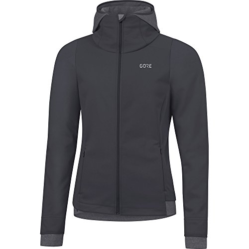 GORE Wear Damen Winddichte Kapuzen-Laufjacke, R3 Women GORE WINDSTOPPER Thermo Hoodie, 40, Grau, 100378 von GORE WEAR