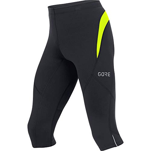 GORE Wear R3 Herren 3/4-lange Hose, XXL, Schwarz/Neon-Gelb von GORE WEAR