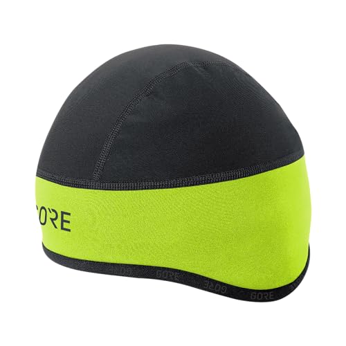 GORE Wear Winddichte Herren Fahrrad-Mütze, C3 WINDSTOPPER Kappe, Größe: 60-64, Farbe: Neon-Gelb/Schwarz, 100398 von GORE WEAR