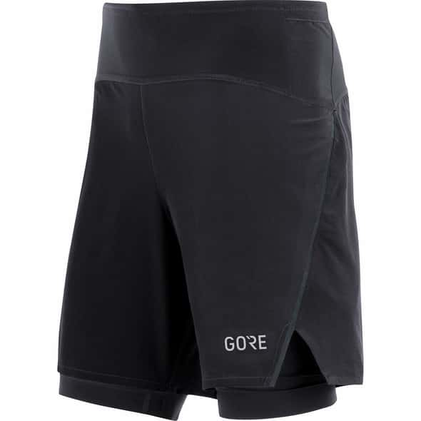 GOREWEAR R7 2in1 Shorts Herren Laufshorts (Schwarz XXL ) Laufbekleidung von GOREWEAR