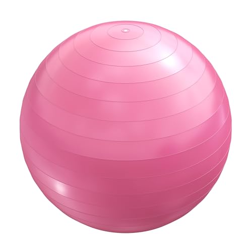 GORILLA SPORTS® Gymnastikball - inkl. Luftpumpe, 55cm, 65cm oder 75cm, bis 500kg Belastbar, Anti-Burst, rutschfest, Farbwahl - Sitzball Büro, Yoga Ball, Balance Ball, Fitnessball, Trainingsball von GORILLA SPORTS