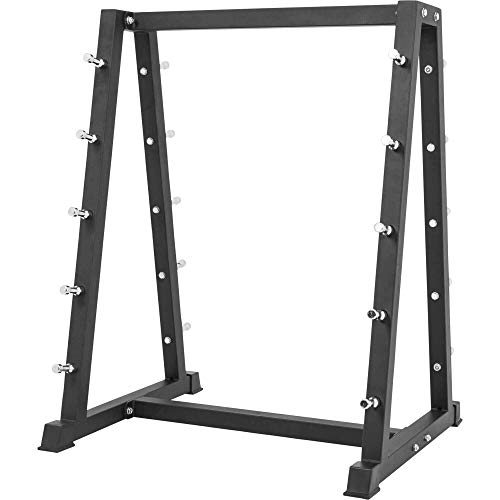 GORILLA SPORTS® Hantelablage - 113 x 89 x 79 cm, bis 400 kg Belastbar, rutschfeste Fuße, Schwarz - Langhantelständer, Rubber Barbell Rack, Kniebeugenständer, Langhanteln, Hantel-Ablage von GORILLA SPORTS