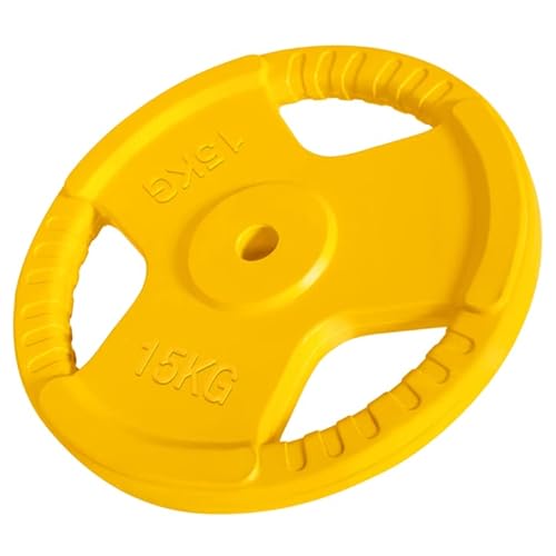 GORILLA SPORTS® Hantelscheiben - 1,25kg, 2,5kg, 5kg, 10kg, 15kg, 20kg, 25kg, 30kg Gewichte, Einzeln/Set, 30mm, aus Gusseisen mit Gummi Gripper, Farbwahl - Gewichtsscheiben von GORILLA SPORTS