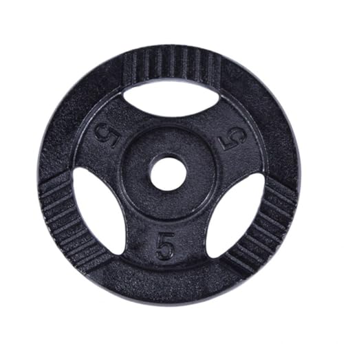 GORILLA SPORTS® Hantelscheiben - Einzeln/Set, 0,5kg, 1,25kg, 2kg, 2,5kg, 5kg, 10kg, 15kg, 20kg, 27,5kg, 30kg Gewichte, Tri-Grip, 30mm, Gusseisen, Silber/Schwarz - Gewichtsscheiben, Hanteln Set von GORILLA SPORTS