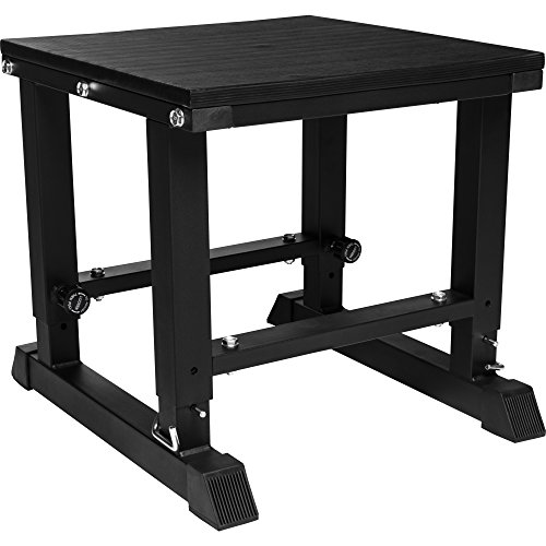 GORILLA SPORTS® Plyo Box - 5 Höhen Verstellbar, 59 x 50 x 45-65 cm, bis 300 kg Belastbar, rutschfest, Stahl, Schwarz - Jump Box, Sprungbox, Plyometric Plattform, Plyometrisches Training, Plyobox von GORILLA SPORTS