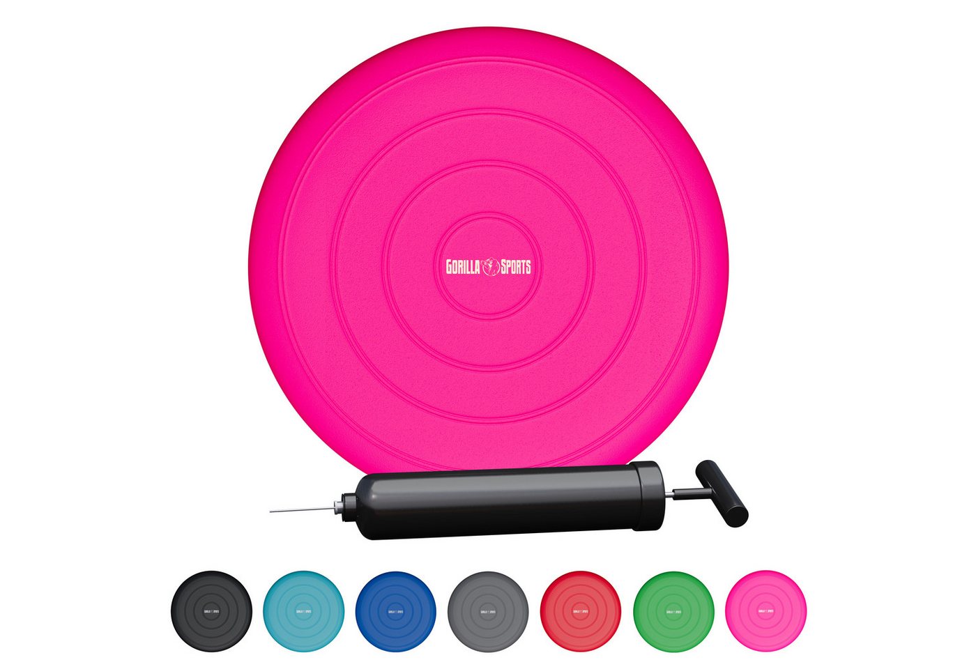 GORILLA SPORTS Balancekissen Ballsitzkissen, inkl. Pumpe, ohne Noppen, Luftkissen, Balance Pad GORILLA SPORTS Balancekissen Ballsitzkissen, inkl. Pumpe, ohne Noppen, Luftkissen, Balance Pad von GORILLA SPORTS