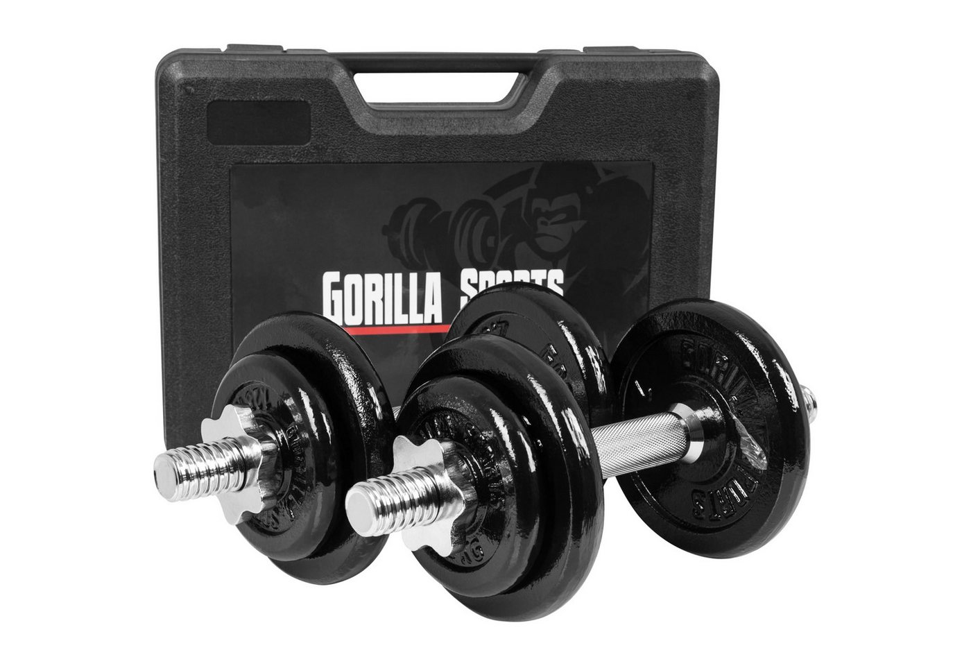 GORILLA SPORTS Hantel-Set Kurzhanteln - 20 kg Gewichte, mit Koffer, aus Gusseisen - Hantelkoffer GORILLA SPORTS Hantel-Set Kurzhanteln - 20 kg Gewichte, mit Koffer, aus Gusseisen - Hantelkoffer von GORILLA SPORTS