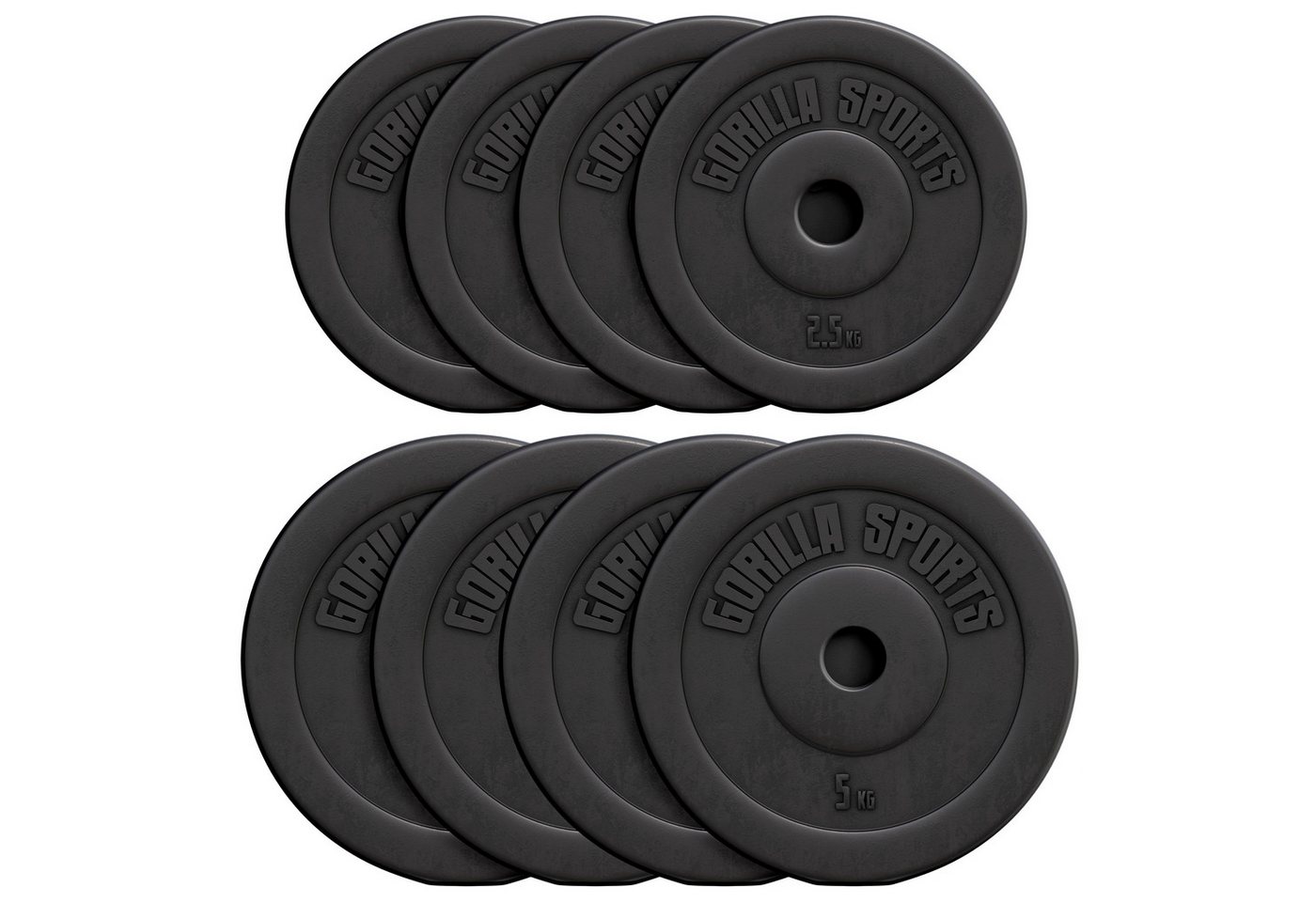 GORILLA SPORTS Hantelscheiben Einzeln/Set, 1,25 - 30kg, Gewichtsscheiben, 30mm Bohrung, Kunststoff GORILLA SPORTS Hantelscheiben Einzeln/Set, 1,25 - 30kg, Gewichtsscheiben, 30mm Bohrung, Kunststoff von GORILLA SPORTS