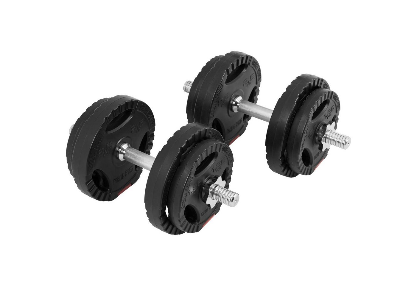GORILLA SPORTS Kurzhantel Kurzhantel 20kg, mit 8 Hantelscheiben, 2 Kurzhantelstangen, Gerändelt, (mit 4 Sternverschlüssen), Ø 30mm, Gewichten Set 4 x 1,25kg, 4 x 2,5kg, Kurzhantelset, Gym GORILLA SPORTS Kurzhantel Kurzhantel 20kg, mit 8 Hantelscheiben, 2 Kurzhantelstangen, Gerändelt, (mit 4 Sternverschlüssen), Ø 30mm, Gewichten Set 4 x 1,25kg, 4 x 2,5kg, Kurzhantelset, Gym von GORILLA SPORTS