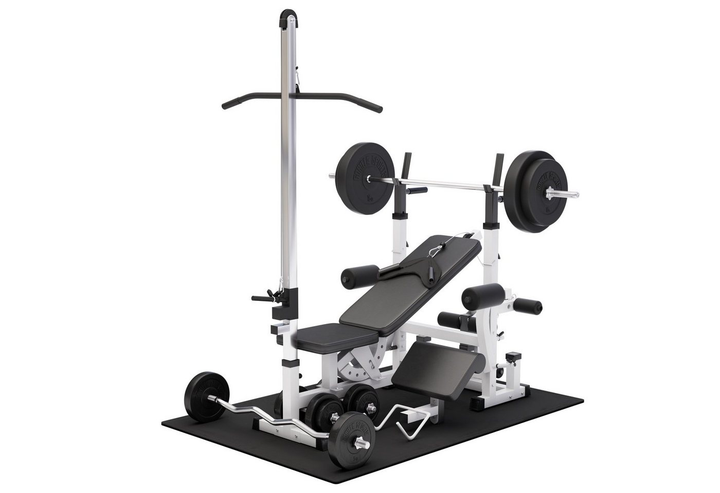 GORILLA SPORTS Multipresse Verstellbare Hantelablage, Latzugturm, Butterfly, Curlpult, Beincurler GORILLA SPORTS Multipresse Verstellbare Hantelablage, Latzugturm, Butterfly, Curlpult, Beincurler von GORILLA SPORTS