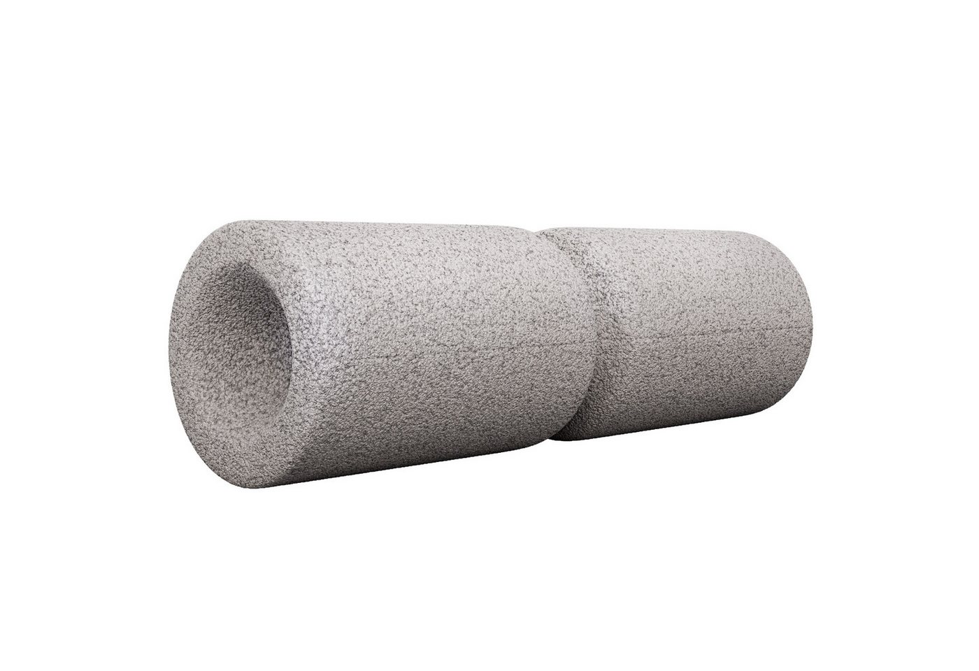 GORILLA SPORTS Pilatesrolle Faszienrolle - Umlaufrille, 38cm, Schaumstoff, Farbwahl - Foam Roller von GORILLA SPORTS