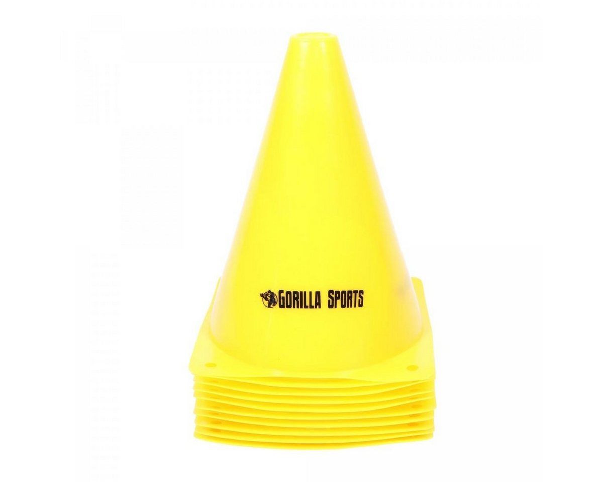 GORILLA SPORTS Pylone Markierungskegel, 10 Stück Pylonen, Hütchen Set, Markierkegel GORILLA SPORTS Pylone Markierungskegel, 10 Stück Pylonen, Hütchen Set, Markierkegel von GORILLA SPORTS