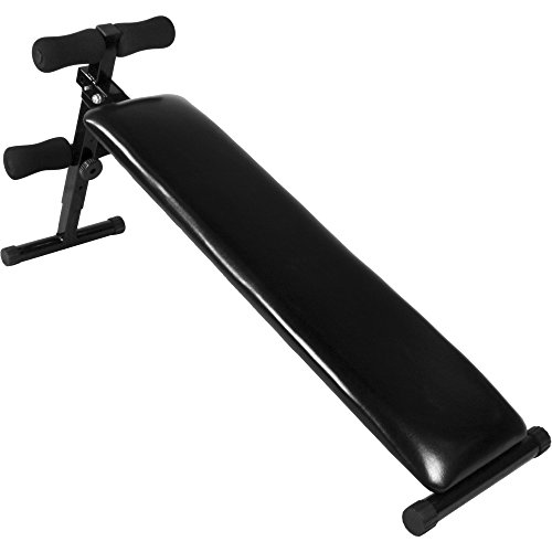 GORILLA SPORTS® Sit Up Bank - Klappbar, 3-fach Verstellbarer Winkel und 4-fach Verstellbare Beinfixierung, bis 120kg Belastbar, aus Stahl - Bauchtrainer, Trainingsbank, Rückentrainer, Fitnessbank von GORILLA SPORTS