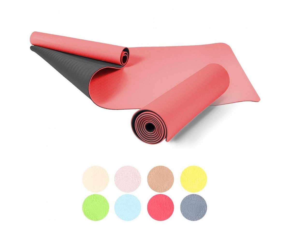 GORILLA SPORTS Yogamatte 180 x 60 x 0,6 cm, Rutschfest und Hautfreundlich, aus TPE, Farbwahl GORILLA SPORTS Yogamatte 180 x 60 x 0,6 cm, Rutschfest und Hautfreundlich, aus TPE, Farbwahl von GORILLA SPORTS