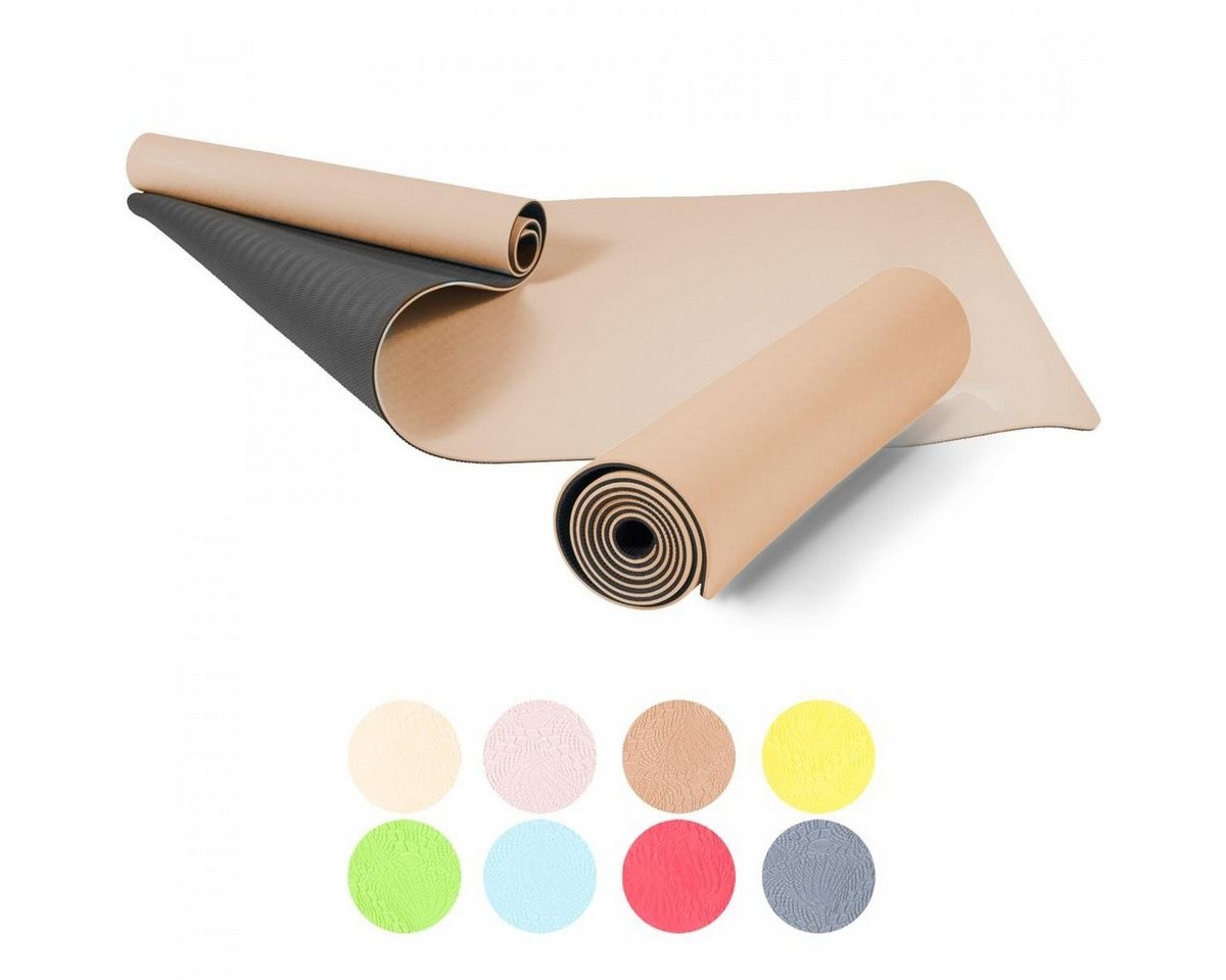 GORILLA SPORTS Yogamatte 180 x 60 x 0,6 cm, Rutschfest und Hautfreundlich, aus TPE, Farbwahl GORILLA SPORTS Yogamatte 180 x 60 x 0,6 cm, Rutschfest und Hautfreundlich, aus TPE, Farbwahl von GORILLA SPORTS