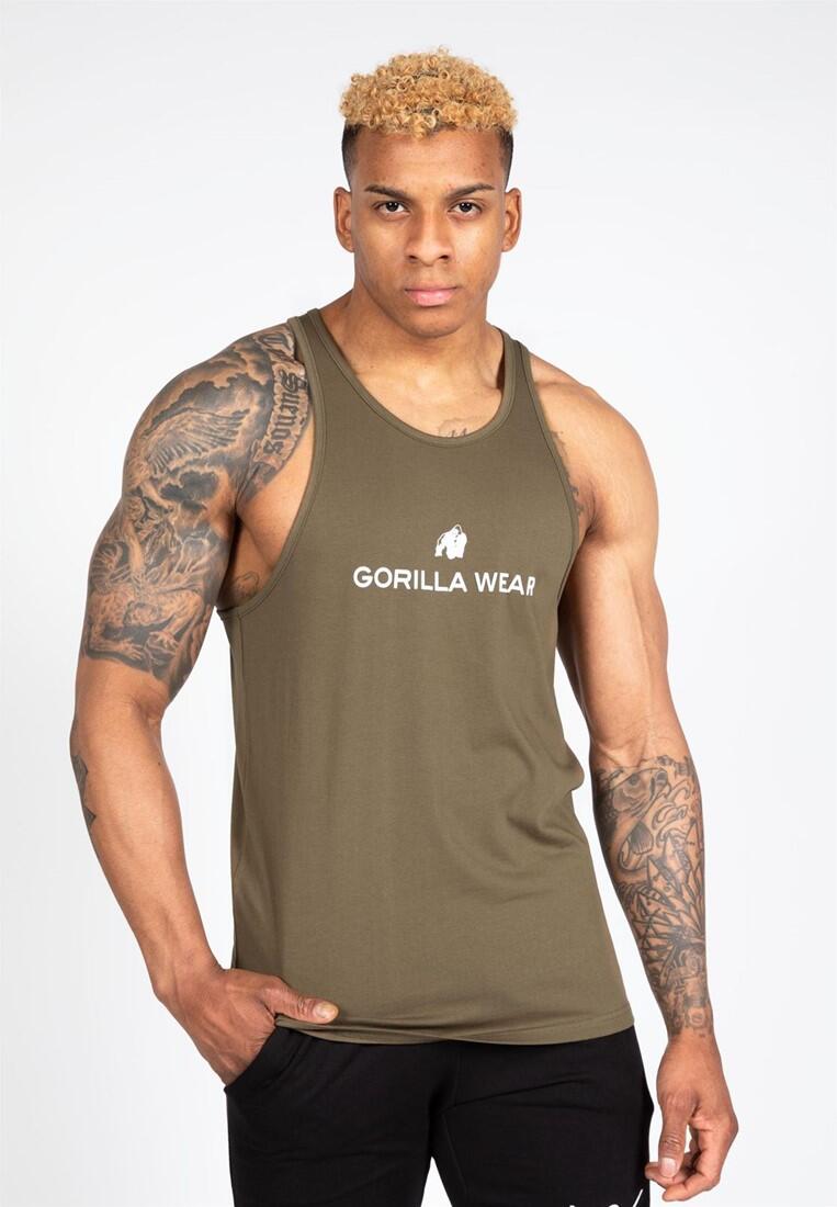 Carter strecken Tank-Top - Armeegrün von GORILLA WEAR