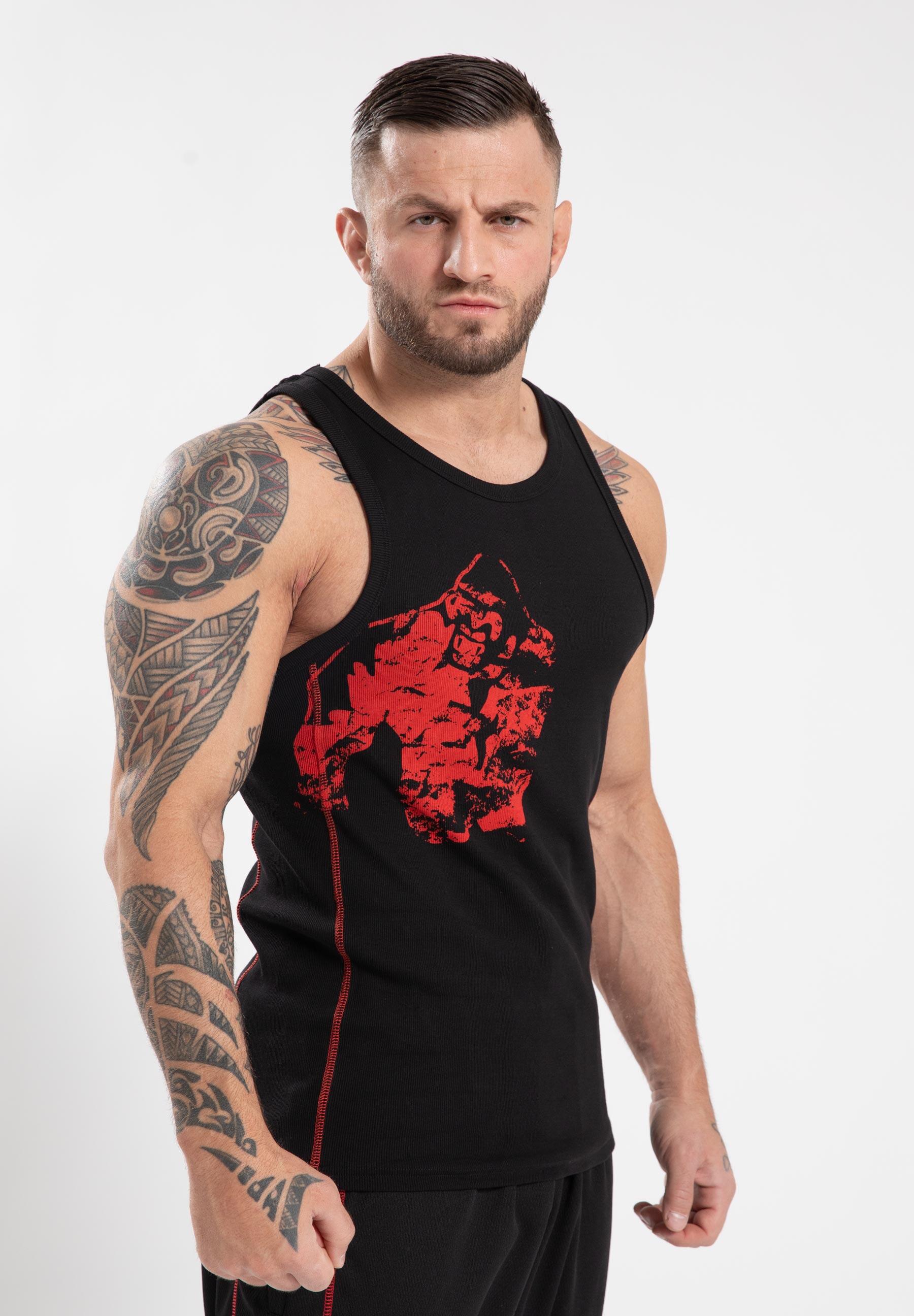 Monterey Tank-Top chwarz/Rot  /XL von GORILLA WEAR